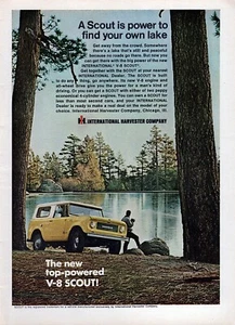 1967 International Scout "Find Your Own Lake" Original Color Print Ad - Picture 1 of 1