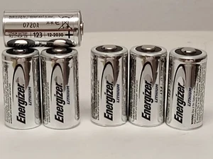6  ENERGIZER CR123 A  BATTERY DATE 12/2031 PLUS 2 PLASTIC CASE HOLDS 4 BATTERIES - Picture 1 of 4