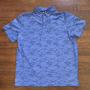 ADIDAS TEXTURED JACQUARD GOLF POLO SHIRT HS7609 Men’s XL New Blue Performance - Picture 1 of 3