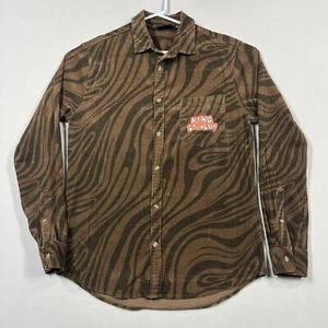 King Stingray Aus Band Cotton Corduroy Cord Casual Button Up Shirt Mens XS - Picture 1 of 11