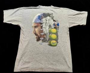 VINTAGE Nike Andre Agassi Shirt Swoosh Tennis Challenge Court Small 90s rare * - Picture 1 of 11
