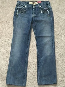 7 For All Mankind Woman's Jeans Great Wall Of China Vintage Wash Embellish SZ 30 - Picture 1 of 12