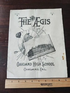 1898 Oakland California High School The Aegis Magazine - Picture 1 of 5