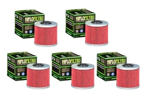 Hiflofiltro Oil Filter (x5) Fits KYMCO DOWNTOWN 125 / 200 / 300 / 350 (09 to 16) - Picture 1 of 6