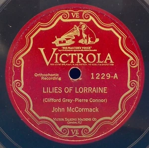 John McCormack 78 Lilies Of Lorraine / A Rose For Every Heart A4 - Picture 1 of 2