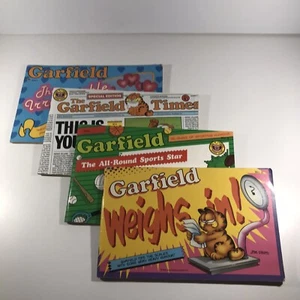 Garfield by Jim Davis Vintage Paperbacks x4 Weighs In Sports Star Irresistible + - Imagen 1 de 17