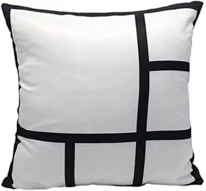 Set of 4 Sublimation Blanks 6 Panel Pillow Case DIY Polyester 17.7 x 17.7 Inches - Picture 1 of 2
