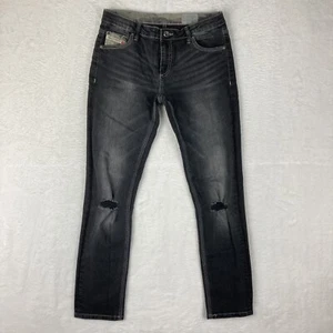 Pantalones de mezclilla desgastados DIESEL talla 14Y para niñas 100 % algodón elástico cremallera bolsillos mosca - Imagen 1 de 22