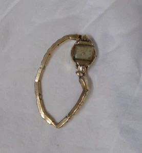 VINTAGE GOTHAM Womens Gold Watch Signed 10k RGP Bezel for Parts - Picture 1 of 5