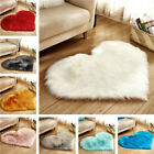 Carpet Floor Mat Rug Soft Plush Fur Fluffy Home Living Room Bedroom Heart Shape
