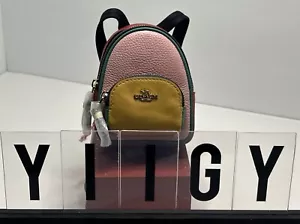 🐼💦 Coach C7802 🐼💦 Mini Rucksack Taschenanhänger Schlüsselanhänger Geldbörse Leder 🐼 D2 - Bild 1 von 11