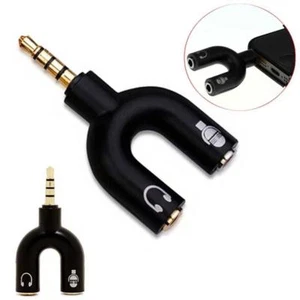 3,5mm Stereo Splitter zu Mic & Headset Klinkenstecker Adapter Für/Telefon DE - Bild 1 von 8