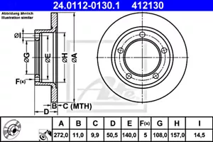 2x ATE Brake Disc For LADA Niva II 2121 2123 2131 2121-3501070 - Picture 1 of 1