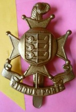 Royal Sussex Regiment 5th Cinque Ports Battalion Cap Badge Brass Slider ANTIQUE
