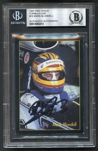 Mark Blundell #16 signed autograph 1991 Formula One Series ProTracs Card BAS - Picture 1 of 1