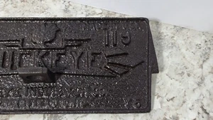 119 VINTAGE ANTIKES GUSSEISEN BUCKEYE INKUBATOR ABDECKPLATTE Schild Bauernhof Futter Samen - Bild 1 von 8