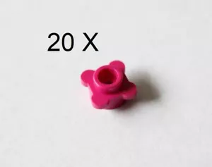 LEGO® Magenta Plate Round 1 x 1 Flower Edge 4 Knobs Petals Part 33291 - Picture 1 of 6