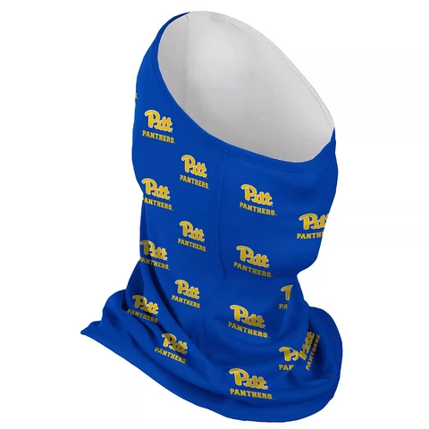 NCAA Pittsburgh Pant Colosseum Adult SPF 50 Repeat Logo Neck Gaiter Mask Hood Cover