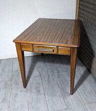 Vintage Mid Century Modern Mersman End Table - Formica, Walnut Wood