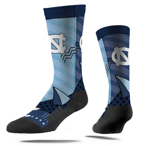 Strideline North Carolina Tar Heels Geo Block Crew Socks Cover