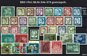BRD 1961, Mi.Nr. 346 - 374 gestempelt, siehe Bild und Beschreibung(EN327) - Bild 1 von 1