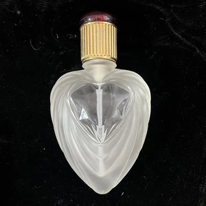 Victoria's Secret Rapture Heart-Shaped Frosted Glass Spray Perfume Bottle EMPTY - Picture 1 of 5