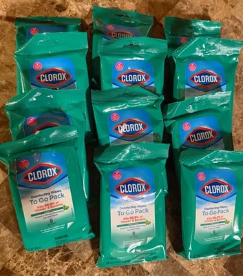 NEW Set of 12 Clorox Disinfecting Wipes To Go Pack Fresh Scent, 9 count - Image 1 of 4
