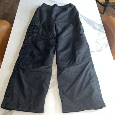 Mambosok Snow Pants Youth L Black Snowboard Skiing Elastic Waist Insulated Cargo - Image 1 of 4