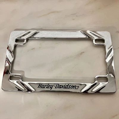 Possibly a Harley-Davidson Chrome License Plate Frame Standard Motorcycle Size - Image 1 of 4
