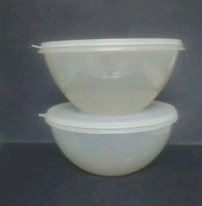 Vintage Tupperware Bowls 237 & 2518 Clear 12 Cup with Lid Z 230s - Picture 1 of 10