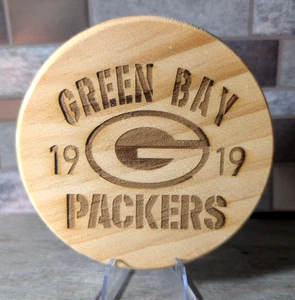 GREEN BAY PACKERS UNTERSETZER - THEMA 1919 - 4 STÜCK GRAVIERT & VERSIEGELT - GO PACK GO! - Bild 1 von 5
