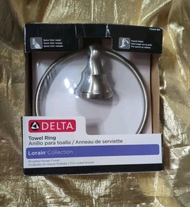 NUOVO anello asciugamano bagno Delta Lorain in finitura nichel spazzolato 71646-BN - Foto 1 di 2