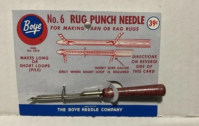 Boye Vintage No 6 Rug Punch Needle - Image 1 of 2