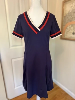 To Tommy From Zooey  2014 Collection Hilfiger Blue Retro Tennis Dress Size 6 - Image 1 of 4