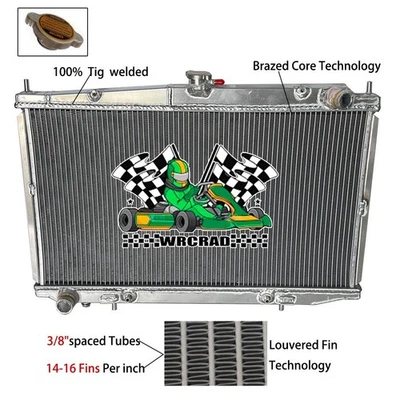 Aluminum Radiator Fit Nissan Altima 2.4L Replacement 1993-2001 1994 1995 1996 97 - Imagem 1 de 4