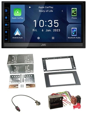 JVC DAB Bluetooth MP3 USB 2DIN Autoradio für Ford Focus Fiesta 04-08 schwarz - Bild 1 von 4