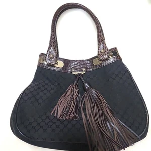 Celine Hand Schultertasche Beuteltasche Handtasche Macadam braun echt - Bild 1 von 24