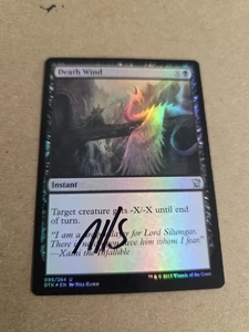 Death Wind FOIL Signed By Nils Hamm Magic the Gathering - Picture 1 of 2