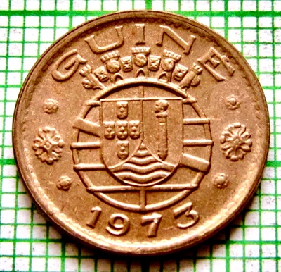 GUINEA BISSAU PORTUGUESE OVERSEAS PROVINCE 1973 20 CENTAVOS Bronze UNC - Image 1 of 4