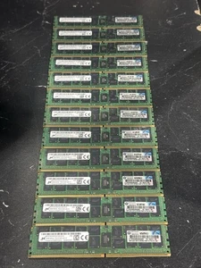 384GB Lot of 12 32GB Micron 4DRX4 PC4-2133P-LE0-10 ECC DDR4 Memory HP Proliant - Picture 1 of 1