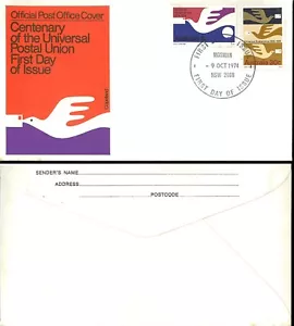 1974 Australian UPU Centenary - Postal Union 7c/30c FDC - 2088 Postmark Envelope - Picture 1 of 1