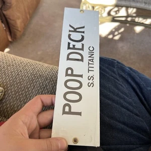 Poop Deck Metal Sign; Wall Decor for Bath or Laundry new in package. - Picture 1 of 2