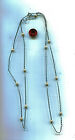 Feine Jugendstil Collier Kette mit  Perlen  100cm