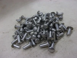 100 Solid Aluminum Rivets 3/16 x 1/2" Button Head Blacksmith Semi Trailer Armor - Picture 1 of 2
