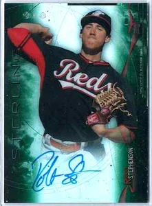 Robert Stephenson 2014 Bowman refractor verde esterlina autógrafo # 64/125 rojos - Imagen 1 de 2