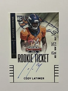 2014 Panini Contenders Cody Latimer Rookie Ticket Auto #210 RC - Picture 1 of 2