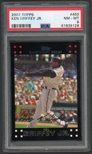 2007 Topps Ken Griffey Jr. Cincinnati Reds #450 PSA 8 NM-MT HALL OF FAME