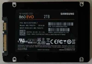 Samsung SSD MZ-76E2T0 860 Evo 2TB 2.5 SATA3 Internal SSD Single Unit - Zdjęcie 1 z 1