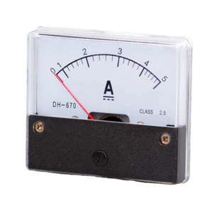 New DC 0-5A Analog Panel Meter Ammeter Gauge DH-670 - Picture 1 of 4