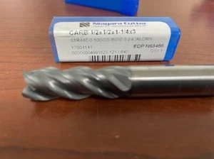 1/2"X1/2"X1-1/4"X3" NIAGARA CORTADOR CARBURO EMDMILL N68466 - Imagen 1 de 1